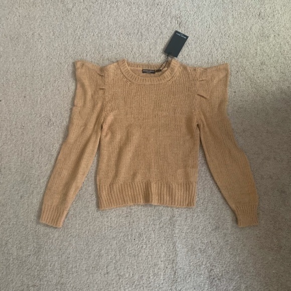 Nasty Gal knitted Ruffle puff sleeve sweater Small - Picture 8 of 8